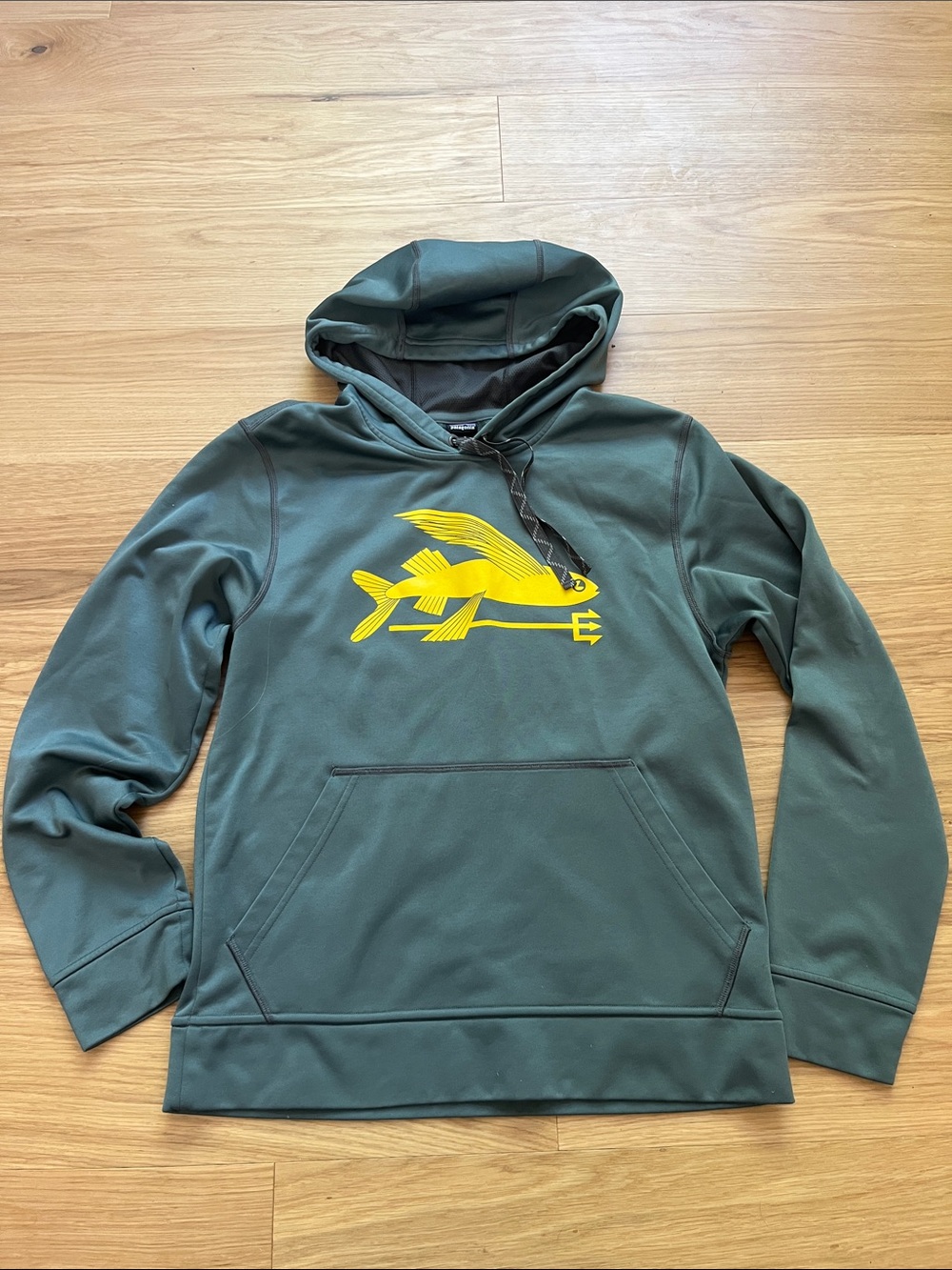 Patagonia Men’s Flying Fish Polycycle Green Hoodie size S
